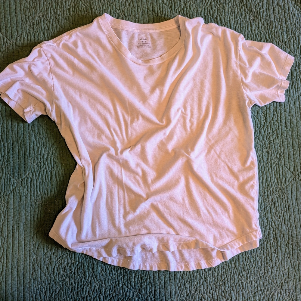 Aerie Soft White Tee